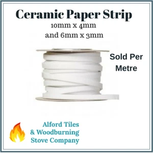 Ceramic Paper Strip Seals 6mm x 3mm and 10mm x 4mm Stove/Glass/Gasket/Foam - Picture 1 of 1