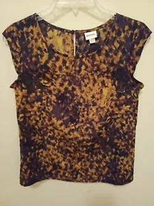 Merona brown animal print sleeveless shell blouse tank top shirt Women's size XS - Picture 1 of 3