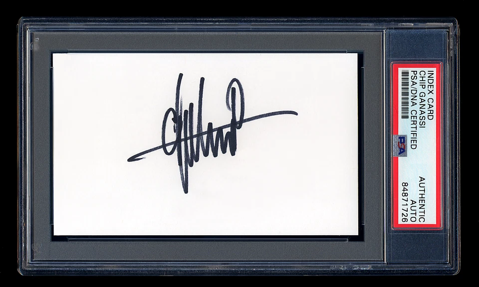 CHIP GANASSI ASSINADO CARTÃO ÍNDICE PERFEITO PSA/DNA AUTÓGRAFO NASCAR INDYCAR PROPRIETÁRIO DA EQUIPE - Imagem 1 de 1