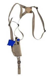 New Barsony Vertical Desert Sand Shoulder Holster for Compact 9mm 40 45 - Picture 1 of 4