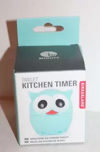Kikkerland Blue Owl Owlet Kitchen Timer - 60 Minute Cooking Timer NEW - Picture 1 of 2