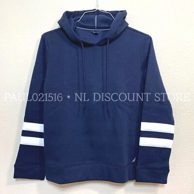 Sudadera con capucha polar de gamuza NAUTICA para dama y mujer ~ azul ~ tallas S M XXL Foto 1 de 4