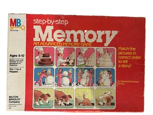 VINTAGE Step by Step Memory Spiel 1983 MB Advanced Matching Learning 80er KOMPLETT - Bild 1 von 18