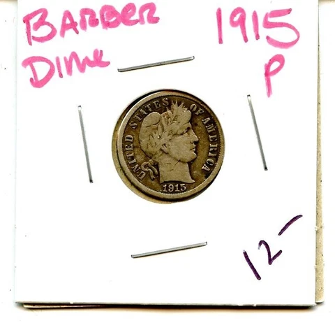 1915-P Barber Dime - C1272 Cover