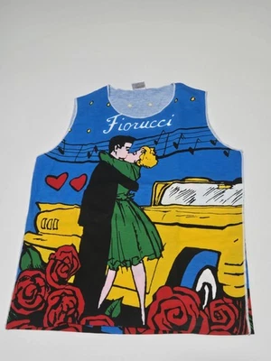 FIORUCCI RARE VTG 80s WOMEN'S NEW WAVE ITALIAN FASHION POP ART "AMORE" T-SHIRT - Image 1 of 4