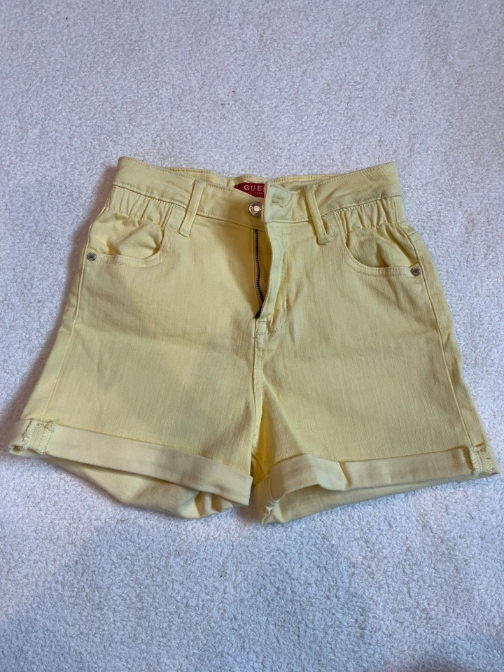 adivina pantalones cortos vaqueros amarillos cintura alta talla 25 Foto 1 de 3