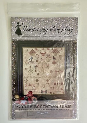 HEARTSTRING SAMPLERY Sarah Boothman 1845 Sampler Reproduction Cross Stitch - Image 1 of 2