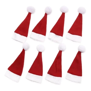 8 x Case Cover Santa Hat 15.5x6cm Cutlery Holder for Christmas U7V38616 - Picture 1 of 6