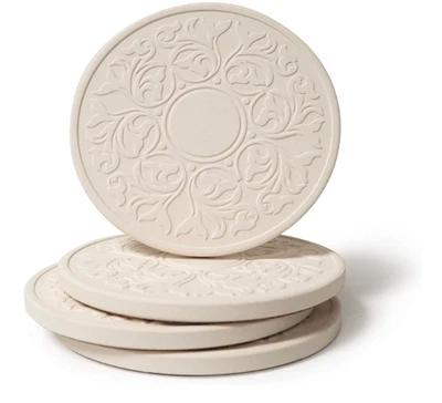 Posavasos de piedra absorbente CoasterStone, juego de 4 encaje victoriano Foto 1 de 4