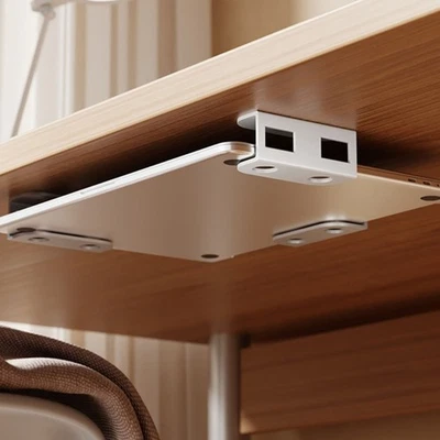 Laptop Stand Under Desk Mount Carbon Steel Wide Compatibility 11-17Inch Devices - Image 1 of 4