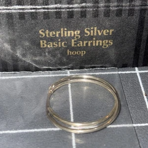Macon Sterling Silber Creolen 925 Neu Versiegelt Im Beutel - Bild 1 von 4