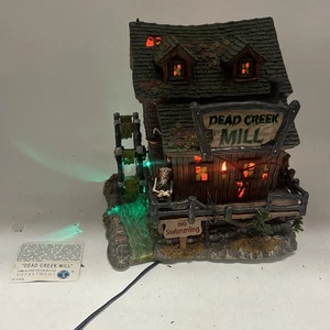Department 56 Halloween Village Animated Dead Creek Mill - Picture 1 of 8