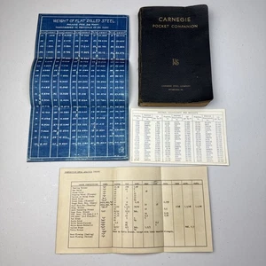 Vtg Carnegie Pocket Companion 1934 24th Edition US Steel Carnegie Steel Company - Picture 1 of 17