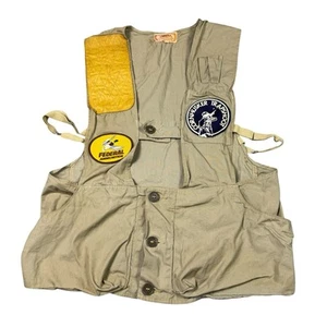 Vintage Gun Club Shooting Vest Mens 36 Trap Hunting Leather Pad Bob Allen - Picture 1 of 8