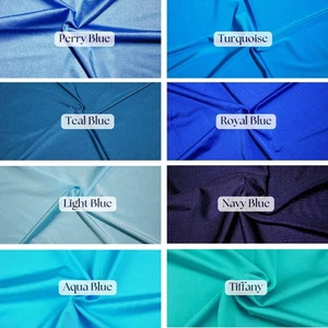 Premium Shiny Milliskin Nylon Spandex Fabric by the Yard– 4-Way Stretch 60” Wide - Picture 1 of 60