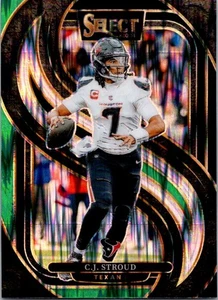2024 Panini Select #128 C.J. Stroud Black & Green Prizm Shock - Picture 1 of 2