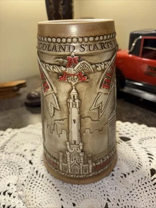ANHEUSER BUSCH CHICAGOLAND STARTS HERE BEER STEIN—1981–7.5” Tall - Picture 1 of 8