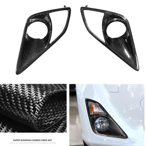 Carbon Fiber Front Fog Light Lamp Cover Trim For 2012-2015 2016 Toyota GT86 BLK - Picture 1 of 7