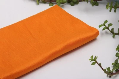 Light Orange Dupioni Fabric: Faux Dupioni Silk Gown & Curtain Material - Image 1 of 4