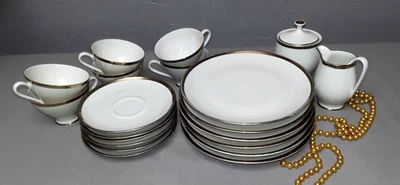 Bareuther Waldsassen Kaffeegedeck 3tlg. altes Porzellan Goldrand H 594 - Bild 1 von 4