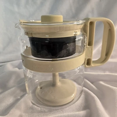 The Micro Perk By Gemco Heat Resistant Microwave Coffee Coffee Pot Almond  EUC - Image 1 of 4