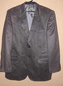 Bert Pulitzer Supra Suede Blazer Gray Size 44 Regular Mark - Picture 1 of 15