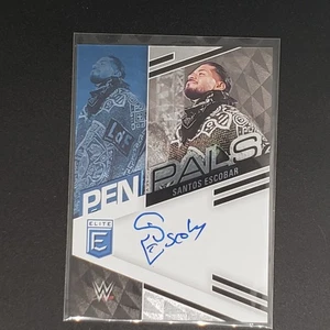 2023 Panini Donruss Elite WWE Santos Escobar Pen Pals Auto #PL-SES On Card - Picture 1 of 2