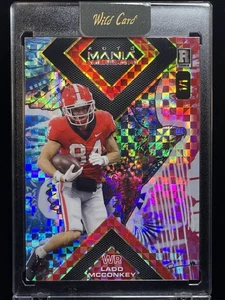 2024 Auto Mania Ladd McConkey Square Foil Eagle 1/1 ROOKIE * RARE * HOT POP * - Picture 1 of 5