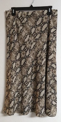 NWOT~ EVEREVE Peyton Jensen Snakeskin Print Elastic Waist Midi Skirt SZ Large - Image 1 of 4