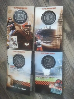 4 monedas del 60 aniversario Sherwin Williams Cleveland Browns Foto 1 de 4