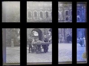 GLASPLATTE FOTO NEGATIV FAHRER HÄNDLER um 1925 TREVES SORTIER DEUTSCHLAND - Bild 1 von 1