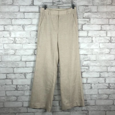 Calça feminina J.CREW Carolina marfim mistura de linho tamanho 2 BZ404 - Imagem 1 de 4