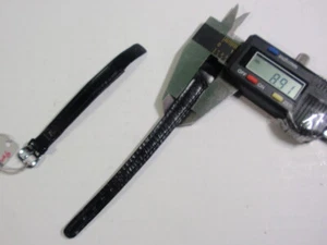 Nuevo 9 mm ancho 6,5" cuero negro dama correa de reloj cierre de acero independiente #HB 246* - Imagen 1 de 10