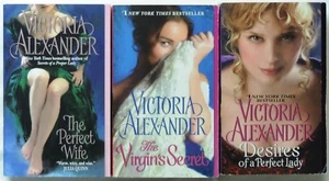 3 PBs VICTORIA ALEXANDER Complete Series HARRINGTON/LOST CITY Regency G/VG $ CUT - Picture 1 of 1