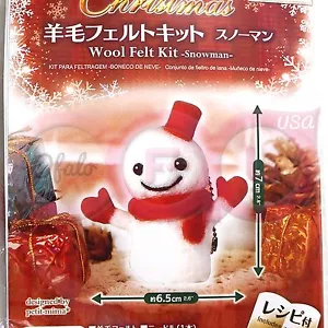 Kit Feltro Ago Bianco Rosso Roving Lana Feltro Kit Fai da Te Artigianato - Pupazzo di Neve - Foto 1 di 2