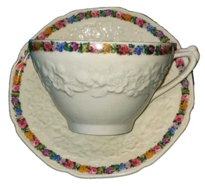Antike Porzellan Krone Herzog Gainsborough Charm 749657 Muster Tasse & Untertasse - Bild 1 von 4