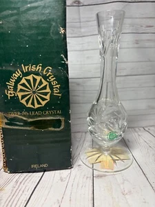 Galway Irish - Hand Cut - Lead Crystal - Footed - Bud Vase - 7" Tall - New - Picture 1 of 6
