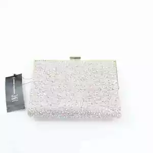 INC Loryy Embellished Sparkle Clutch Iridescent - Picture 1 of 5