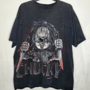 Vintage 1998 Bride of Chucky Rest in Pieces Glow in the Dark Horror Shirt - Picture 1 of 14