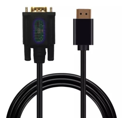 HDMI Male to VGA Male Adapter Cable With IC, Gold-Plated - Bild 1 von 2