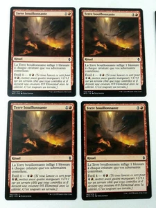 MTG Magic Playset 4x Terre bouillonnante Boiling Earth Bataille Zendikar  Exc VF - Picture 1 of 2