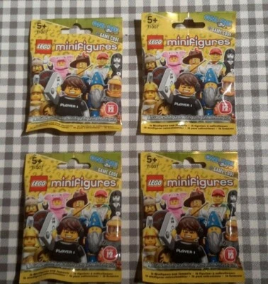 Lego minifigures series 12 unopened sealed random mystery blind bags packs x4 - Image 1 of 2