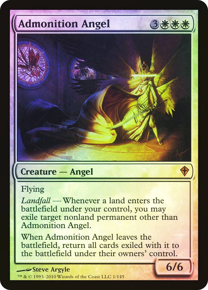 MTG FOIL Admonition Angel  - Worldwake #1 - Image 1 of 1