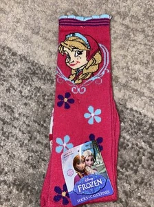 2-PAIRS Disney Frozen Anna & Elsa Girls Knee-High Socks Size 6-8 Shoes 10-4 NEW - Picture 1 of 4