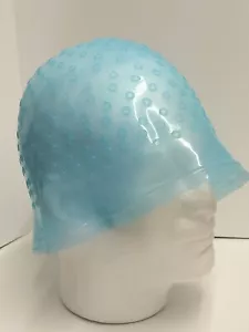 Silicone Hair Styling Coloring Cap + Hook Needle Color Dye Highlighting Dyeing. - Picture 1 of 8