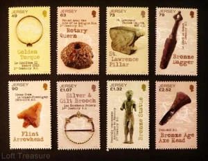 Jersey Stamps: "Ancient Artifacts" MNH 8 Value Mint Set 2017 - Picture 1 of 1