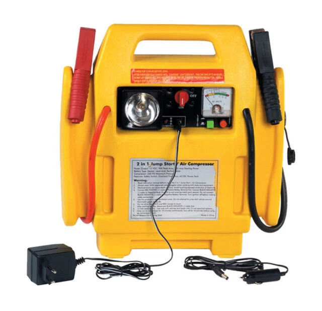 START 6765 600A 12V Avviatore Portatile con Compressore 250psi - Giallo