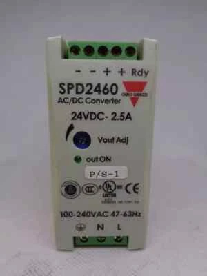 Convertidor AC/DC, 24VDC-2.5A, 100-240VAC, 47-63Hz, 60W Carlo Gavazzi SPD24601 Foto 1 de 4