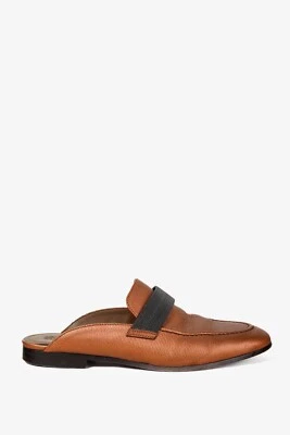 Mocasín Brunello Cucinelli Metálico Cobre Naranja Monili Mula, Talla 6.5 Foto 1 de 4