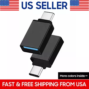 USB A Female to USB-C Type C Male OTG Data Connector Cable Adapter for iPhone - Picture 1 of 16